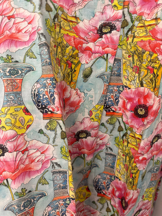 Chatham Dress in Poppy w/Chinoiserie by Dizzy Lizzie