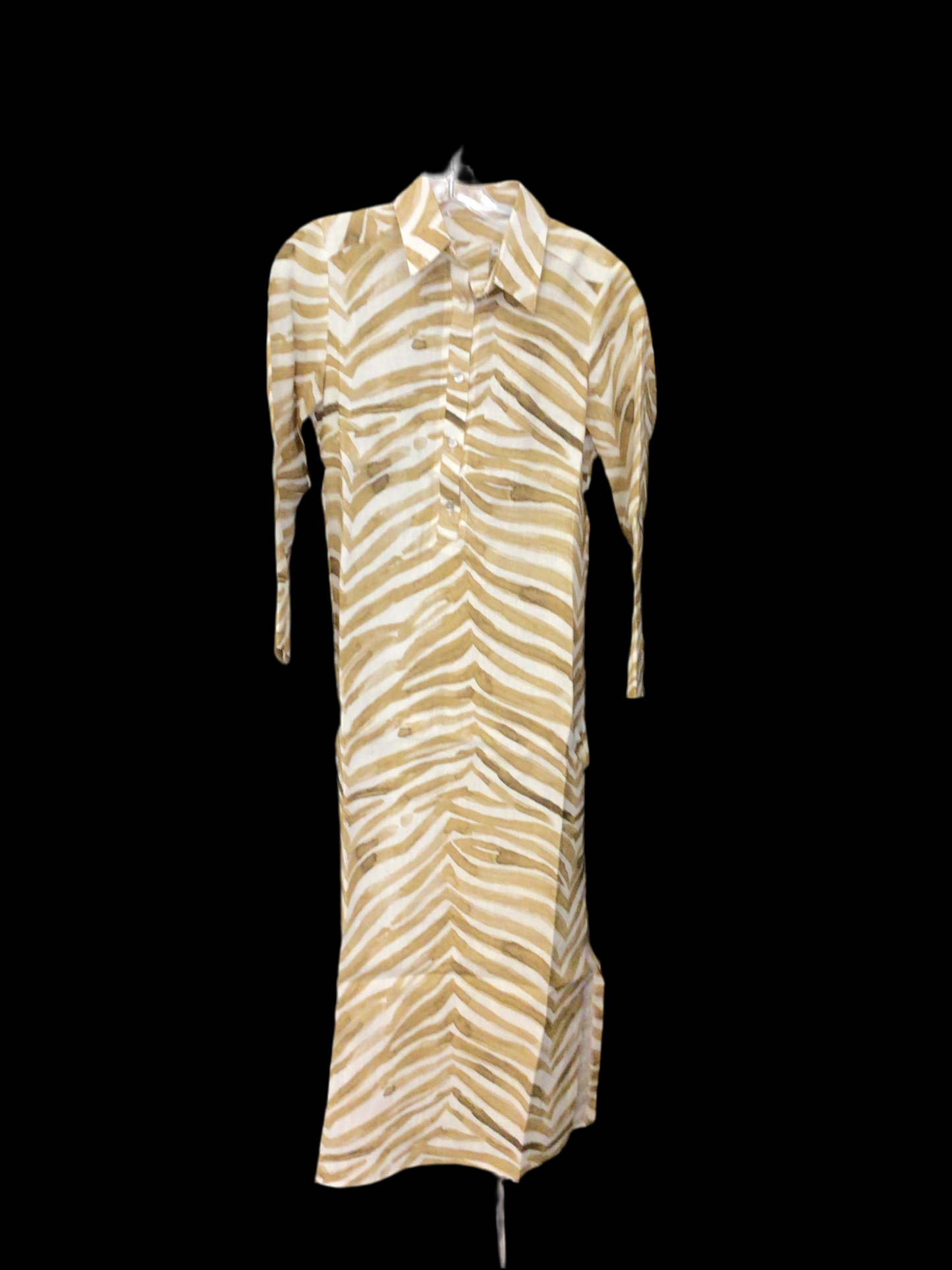 Long Shirt Dress in Zebra Gold