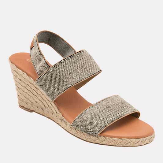 Allison Black/Beige Sandal