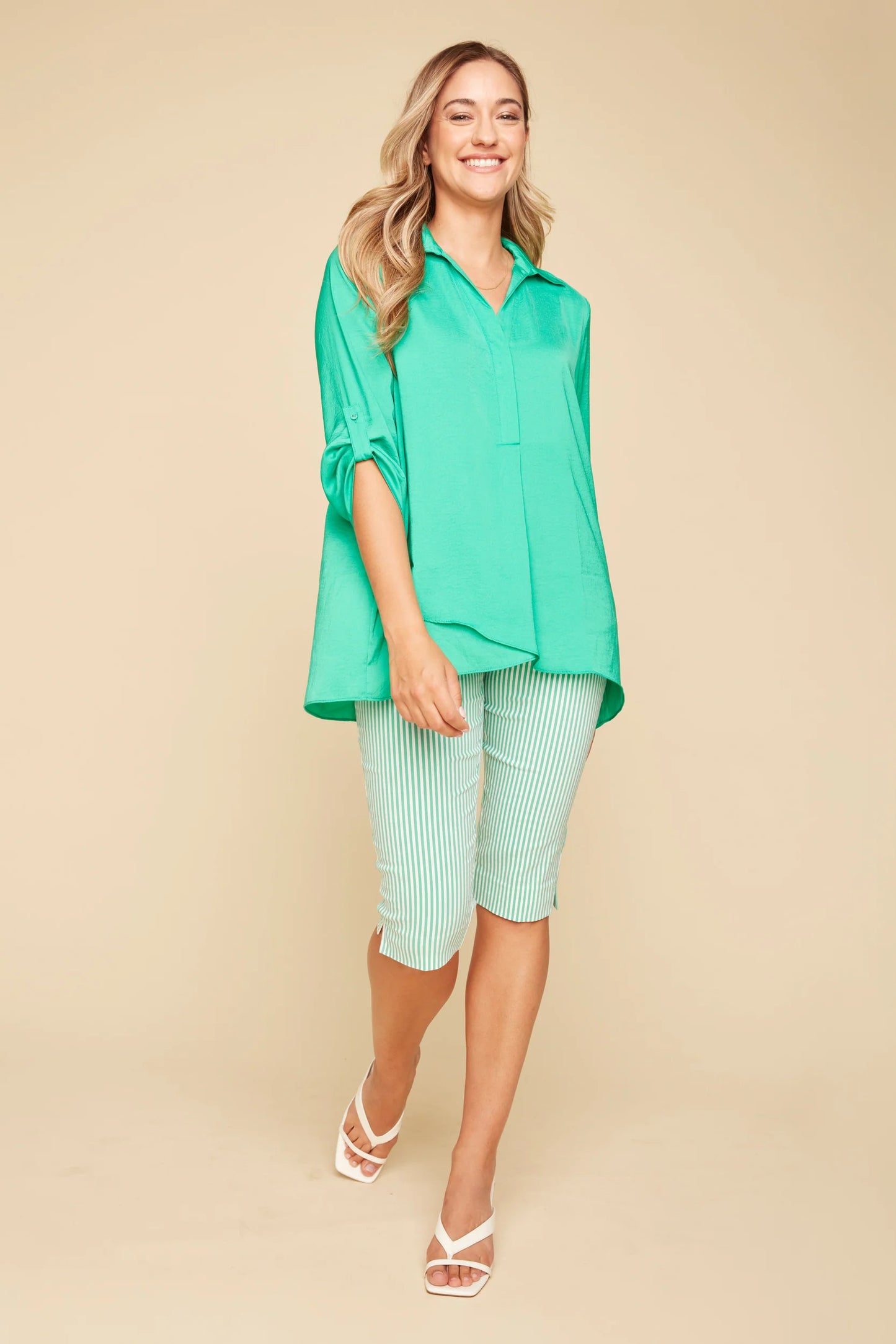Airflow Blouse in Jade by Renuar