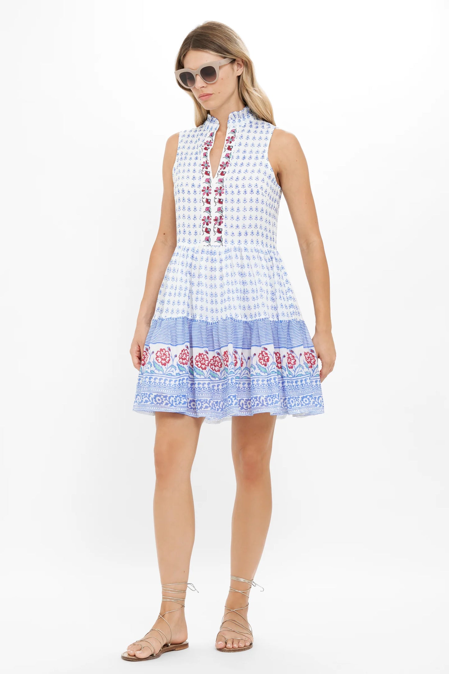 Borrego Navy Yoke Dress by Oliphant