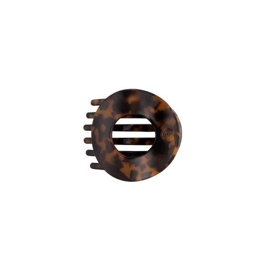 Tortoise Small Flat Circle Hair Clip by Teleties