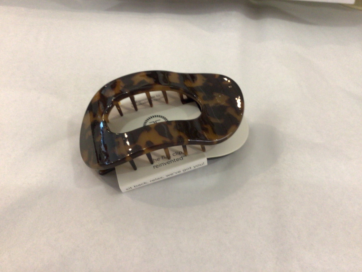 Medium Flat Clip in Tortoise by Teleties