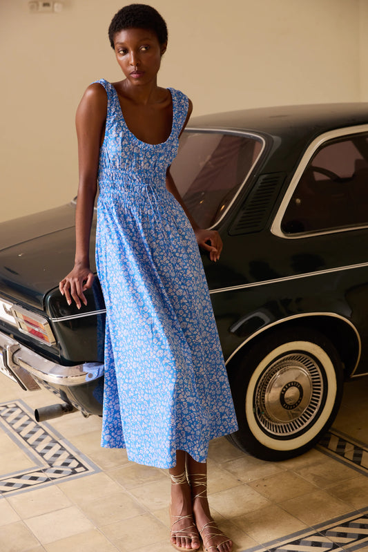Harper Ditsy Blue Dress by Oliphant