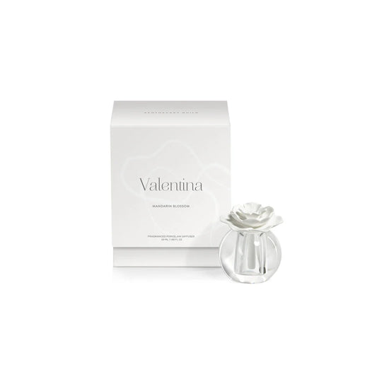 Valentina 50 ml Crystal Ball Porcelain Diffuser in Mandarin Blossom by Zodax