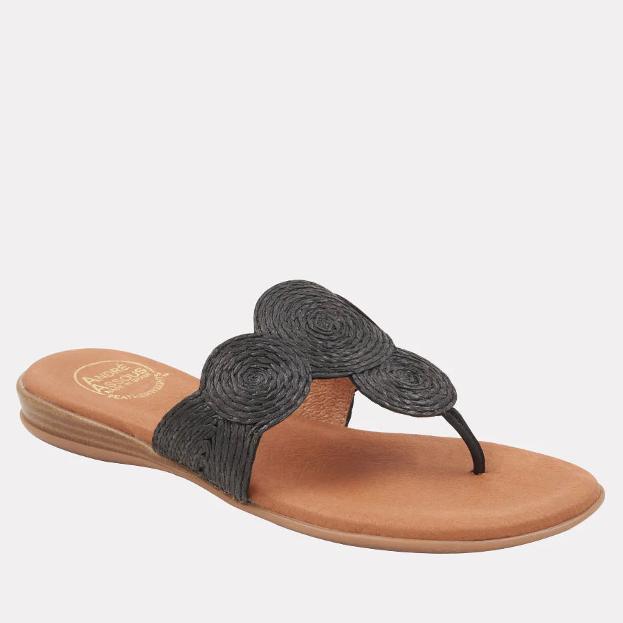 Nikky Black Sandals by André Assous