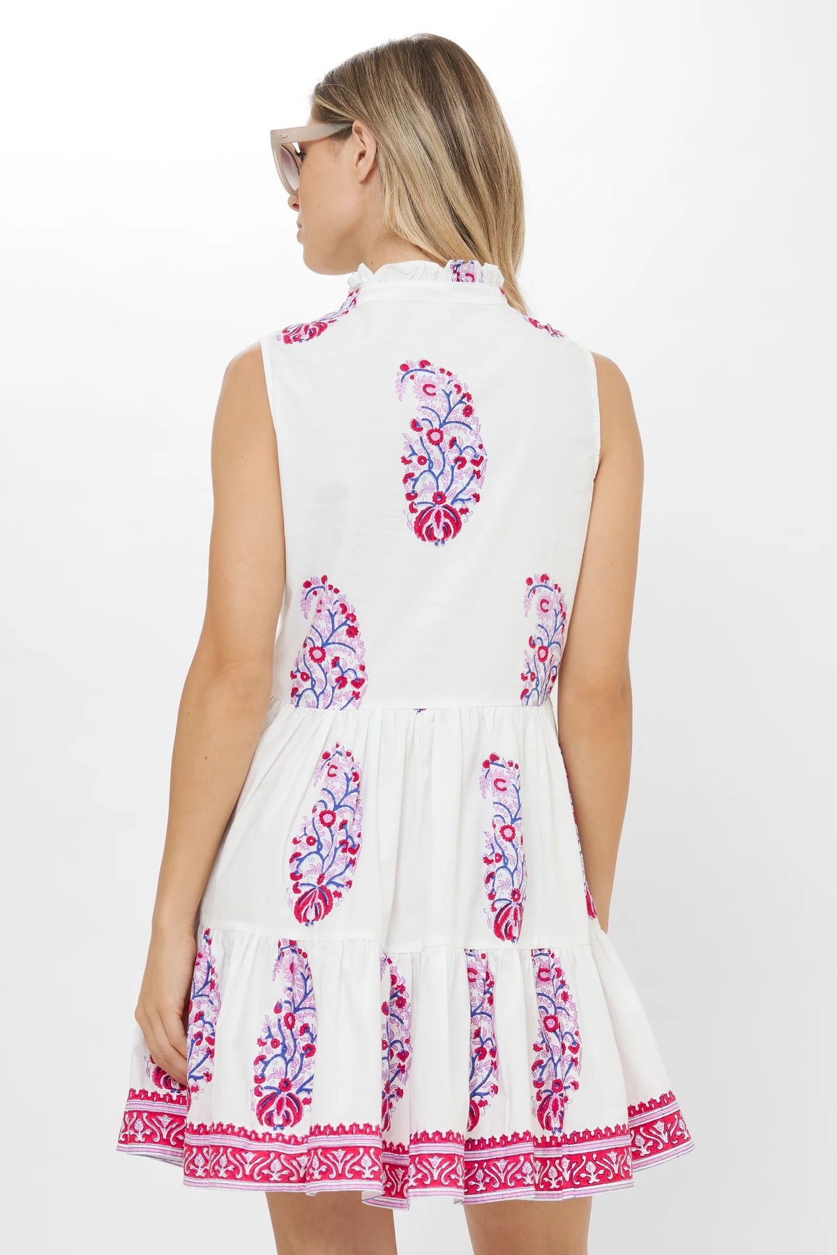 Verna Red Yoke Dress by Oliphant