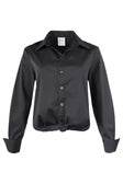 Moxie Shirt Silky Poplin in Black by Finley
