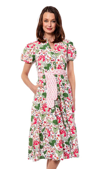 Litchfield Dress White Floral by Dizzy Lizzie