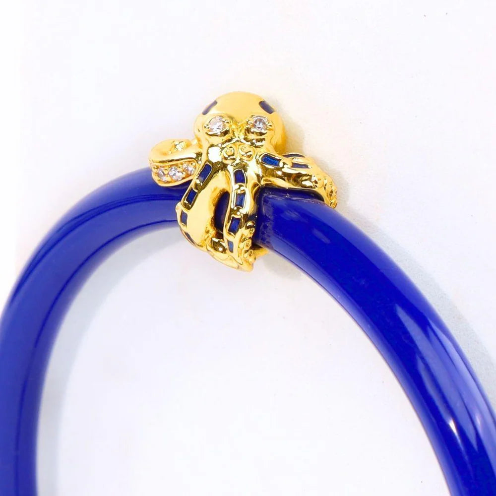 Fauna Octopus All Weather Bangle in Lapis-Medium
