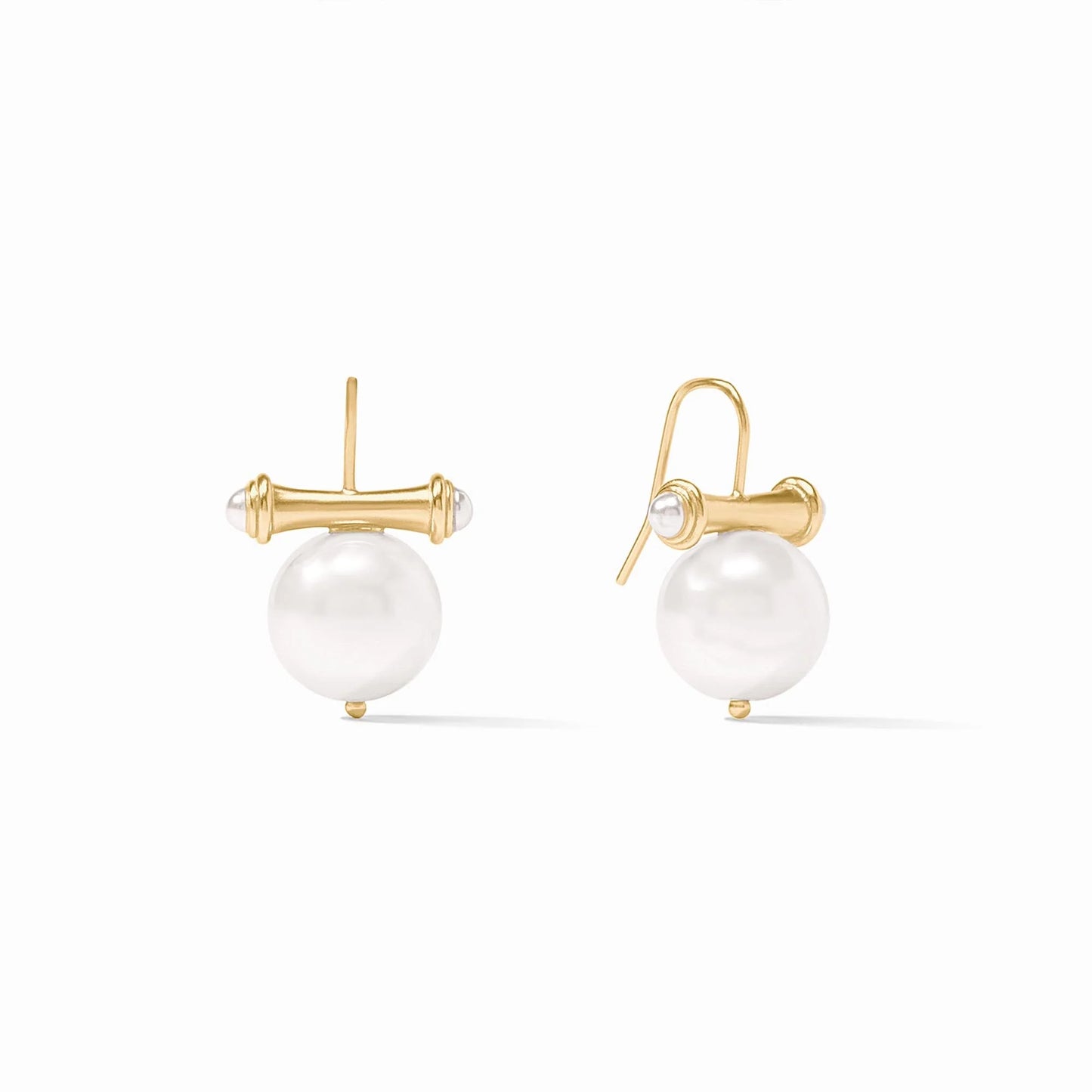 Bamboo Pearl Earring Gold and Pearl