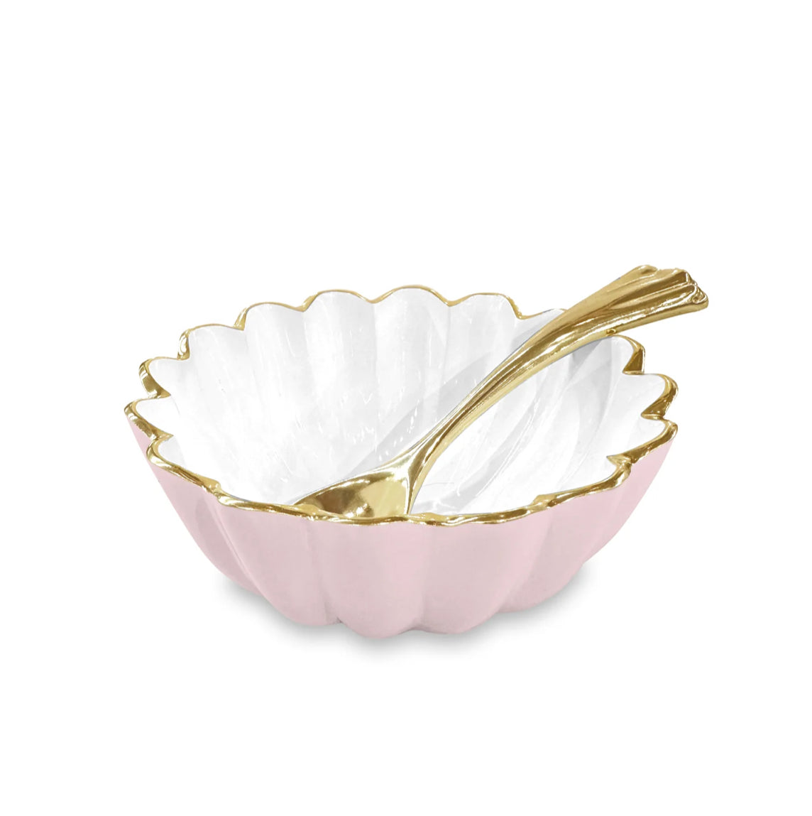 ENCANTO Vienna Mini Bowl with Spoon in Camelia and White