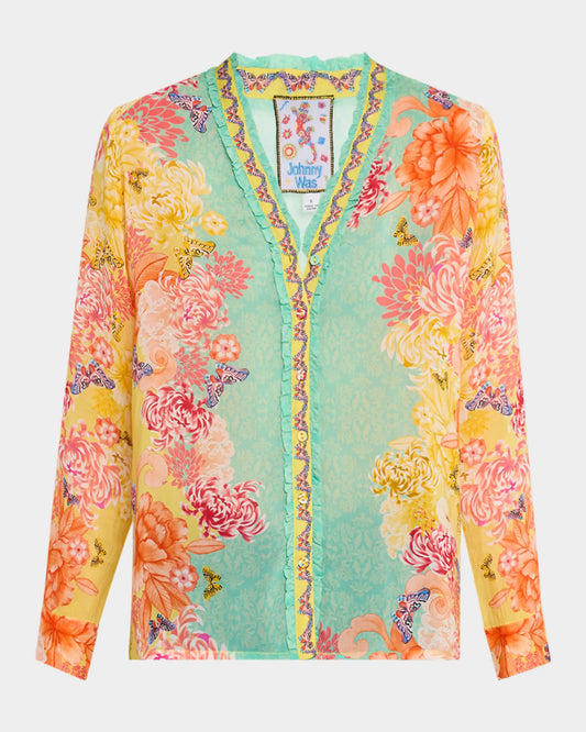 Ara Button Down Charlie Shirt by Johnny Was