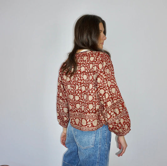 Amara Jacket in Red Lotus