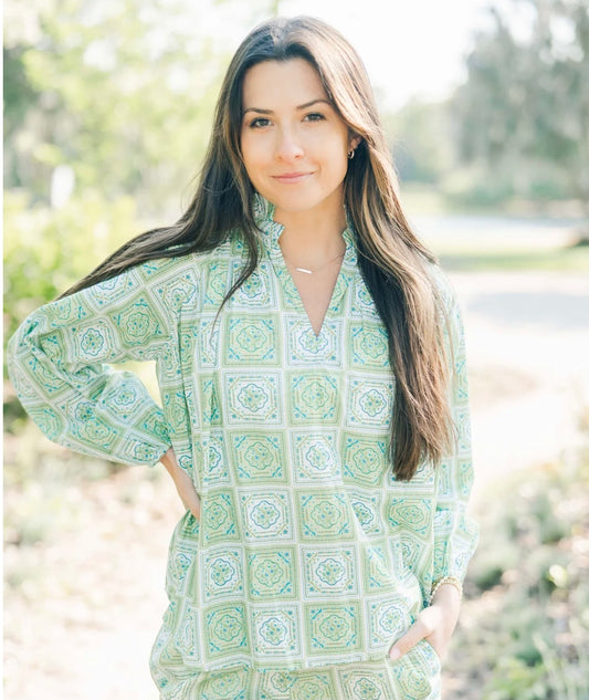 Ciella Blouse in Sunny Lime Marigold by Victoria Dunn