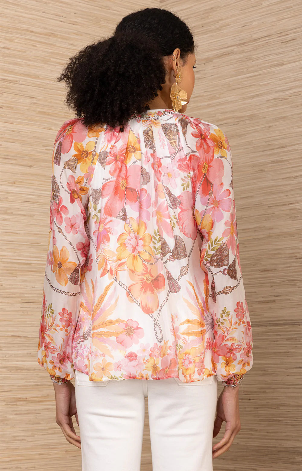 Sequoia V Neck top in Coral by Hale Bob
