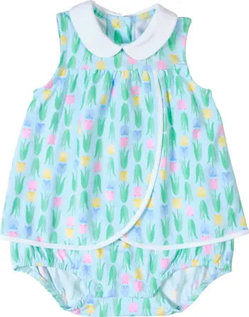 Printed Knit Tulip Romper by Florence Eiseman