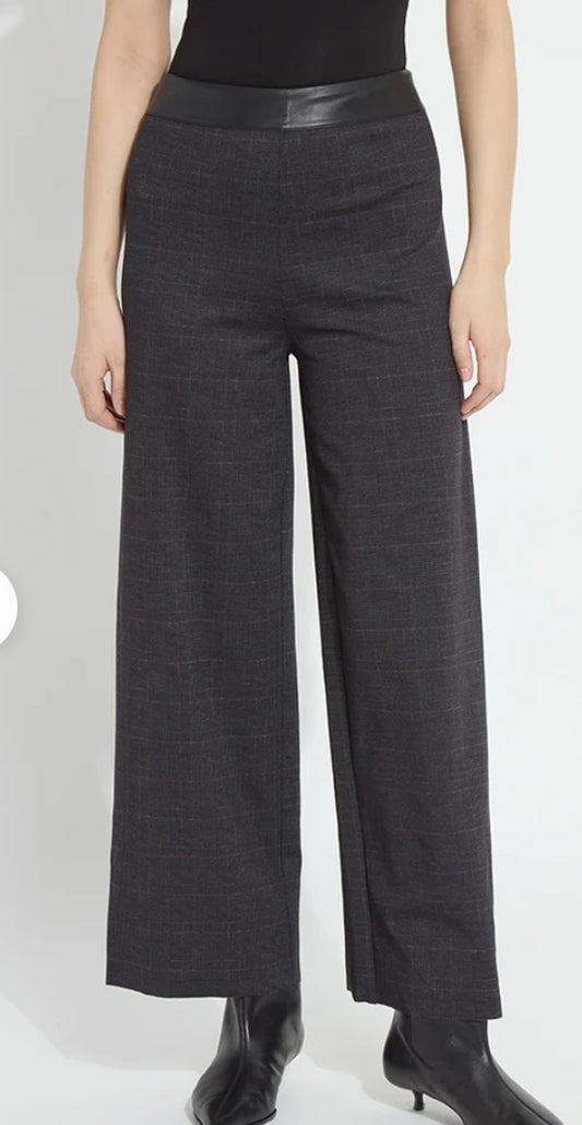 Denver Hi Waist Wide Leg Printed Ponte Pant by Lysse