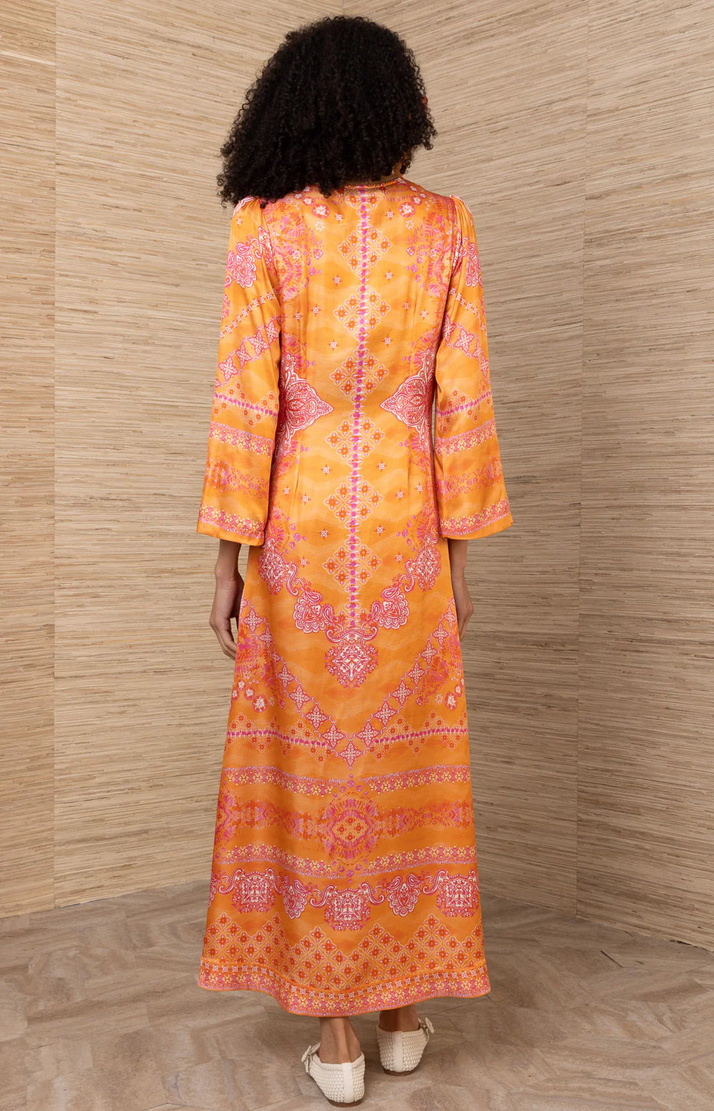 Bridie Charmeuse Dress in Orange by Hale Bob