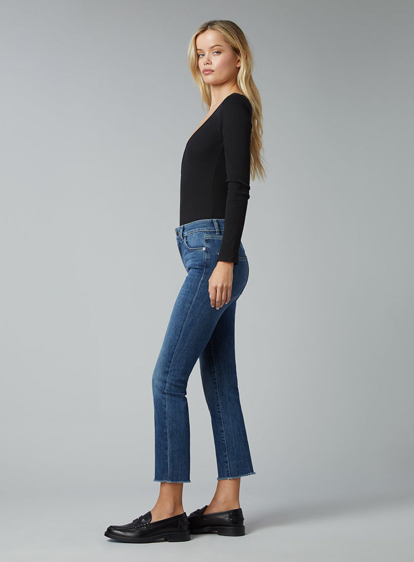 Mara Straight Mid-Rise Instasculpt Ankle Jean in Chancery  Wash by DL 1961