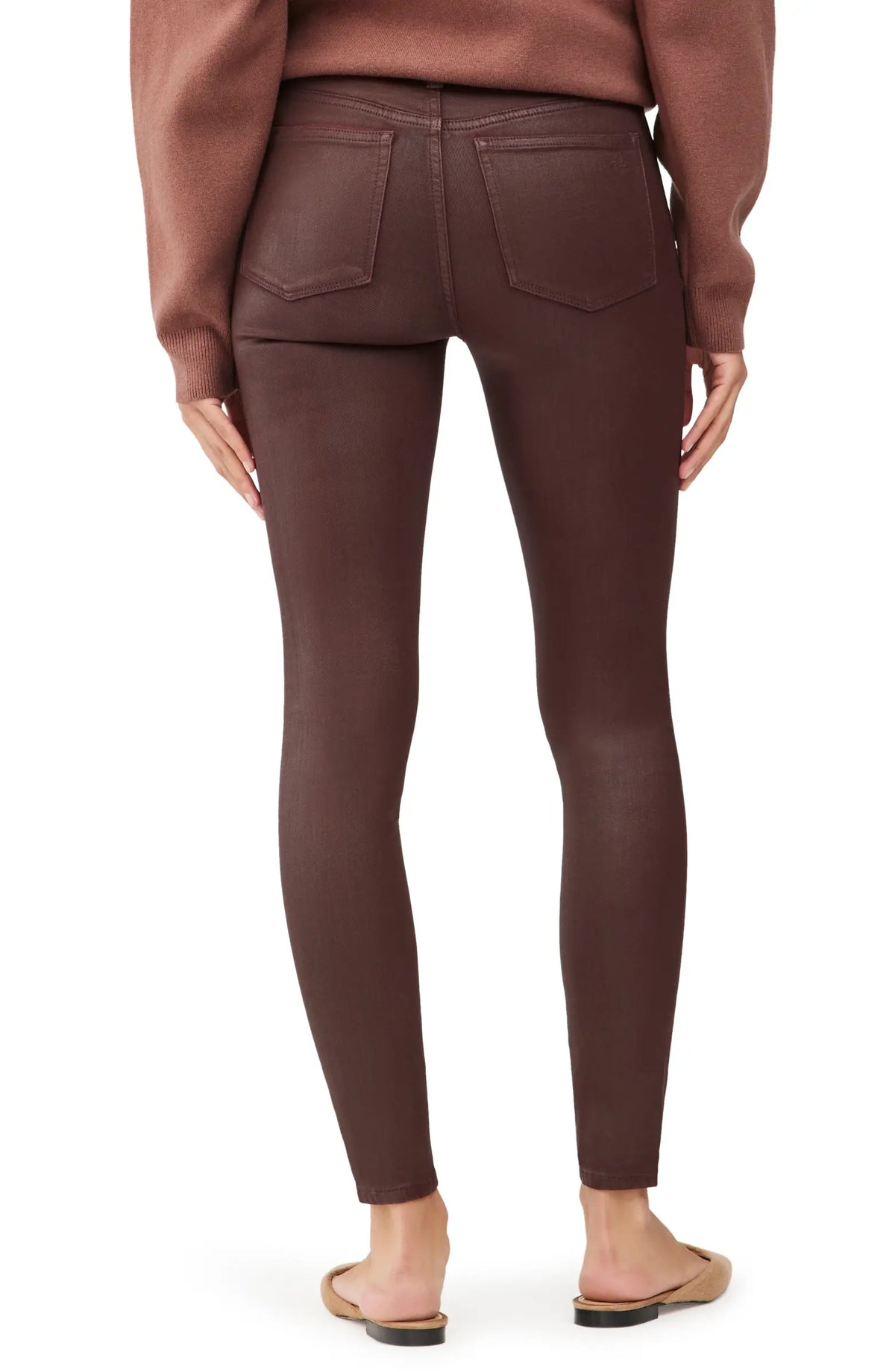 Florence Instasculpt Coated Mid Rise Skinny Jeans in Dark Sequoia by DL1961